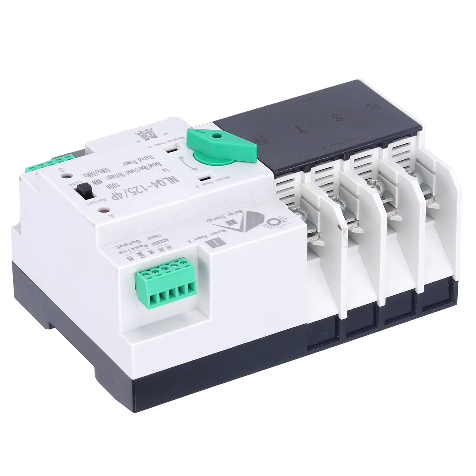 Dual Power Automatischer Transferschalter, 100A 220V 4P ATS Notstrom Umschalter Netzumschalter Automatisch Notstromumschalter Automatischer Übertragungsschalter Umschalter Netz Notstrom