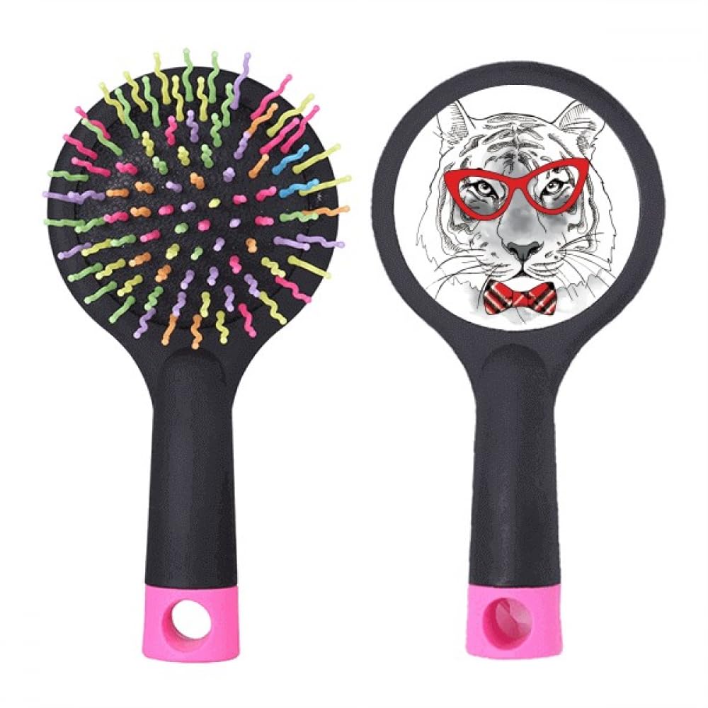 Brosse à cheveux démêlante anti-nœuds sans douleur motif tigre