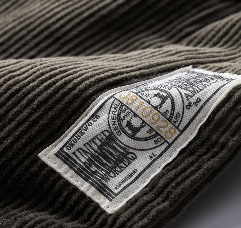 [Aishaba] 多ポケット ワークベスト 厚手コーデュロイ素材 防寒対策 メンズ用スデザイン ヴィンテージ風仕様 アウトドア作業