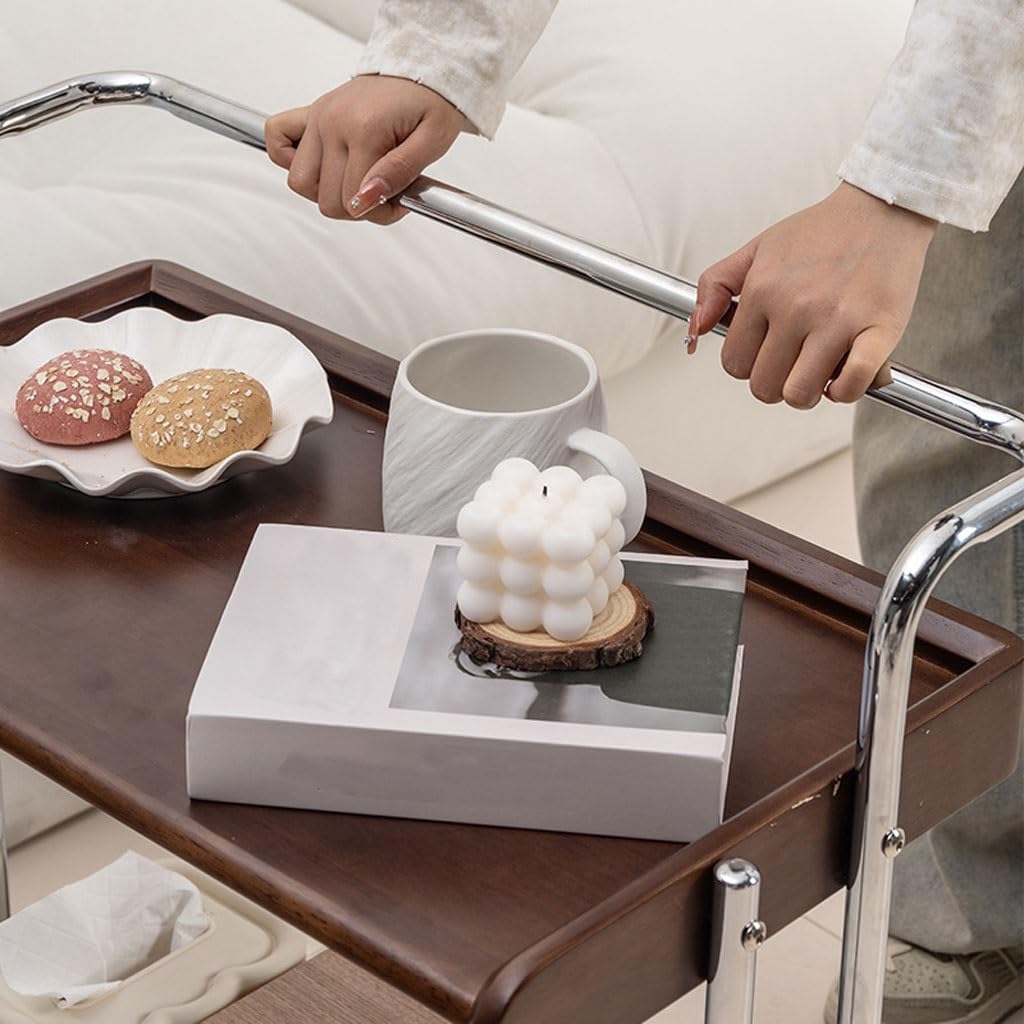 Tavolino Piccolo Carrello portaoggetti, tavolino Laterale Mobile, da tè, Salotto, Comodino con Contenitore retrò Couchtisch