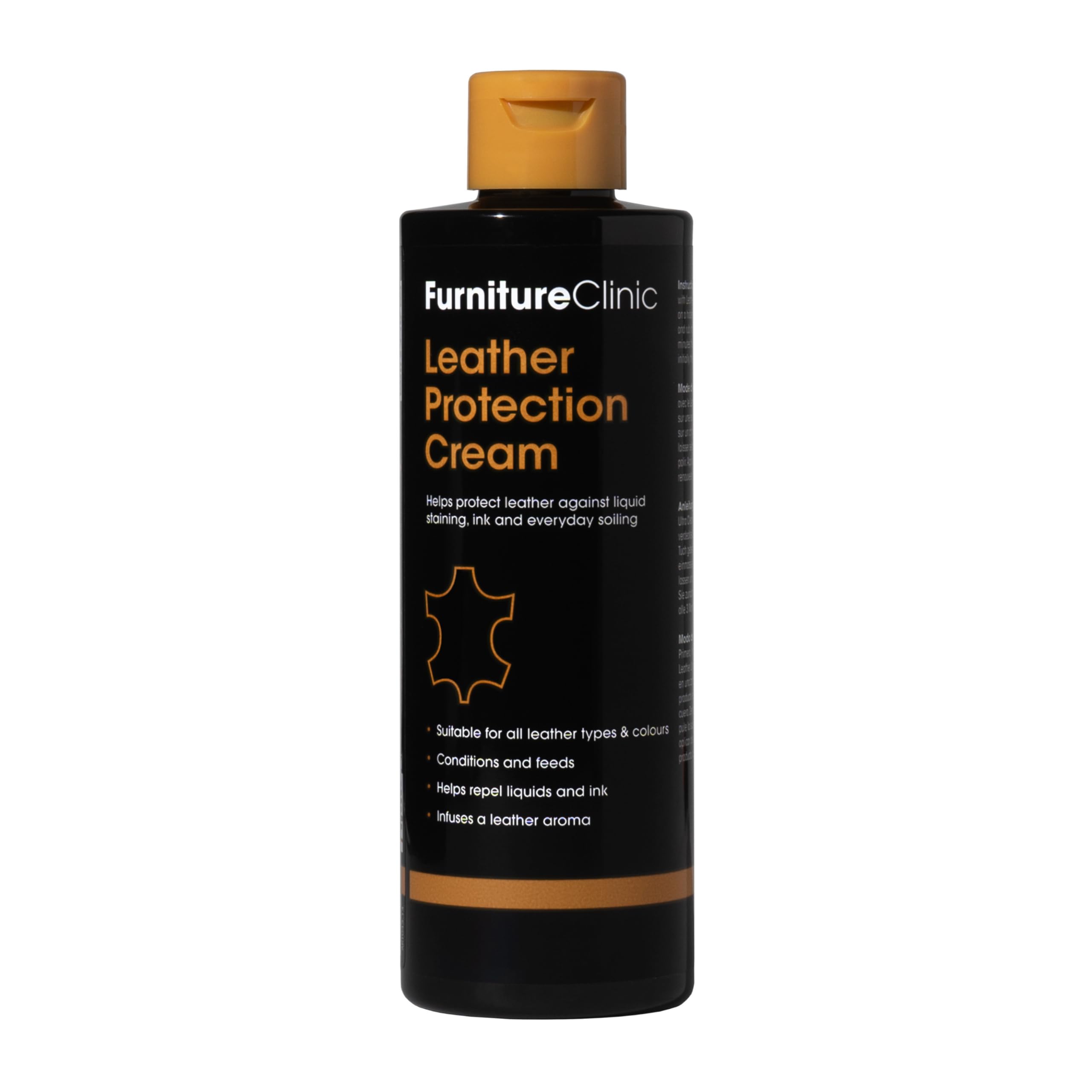 Crème Nourrissante et Protectrice pour Canapés - Nourrit, Hydrate et Protège le Cuir - Rénove les Canapés, Conditionne le Cuir de Voiture – Tous Types et Couleurs de Cuirs - Furniture Clinic – 500 ml