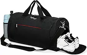 Bolsa de Academia Masculina e Feminina , Bolsa Duffel Esportiva com Compartimento para Tênis, Bolso Impermeável e Seco-Molhado, Ideal para Treino, Natação, Futebol e Bagagem de Mão