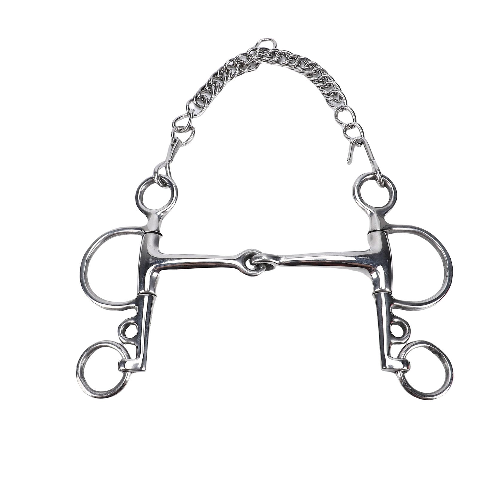 Tnfeeon Pelham Pray Horse, Freno Pelham Pesado para Caballo Cómodo y Práctico, Acero Inoxidable Apto para Caballos