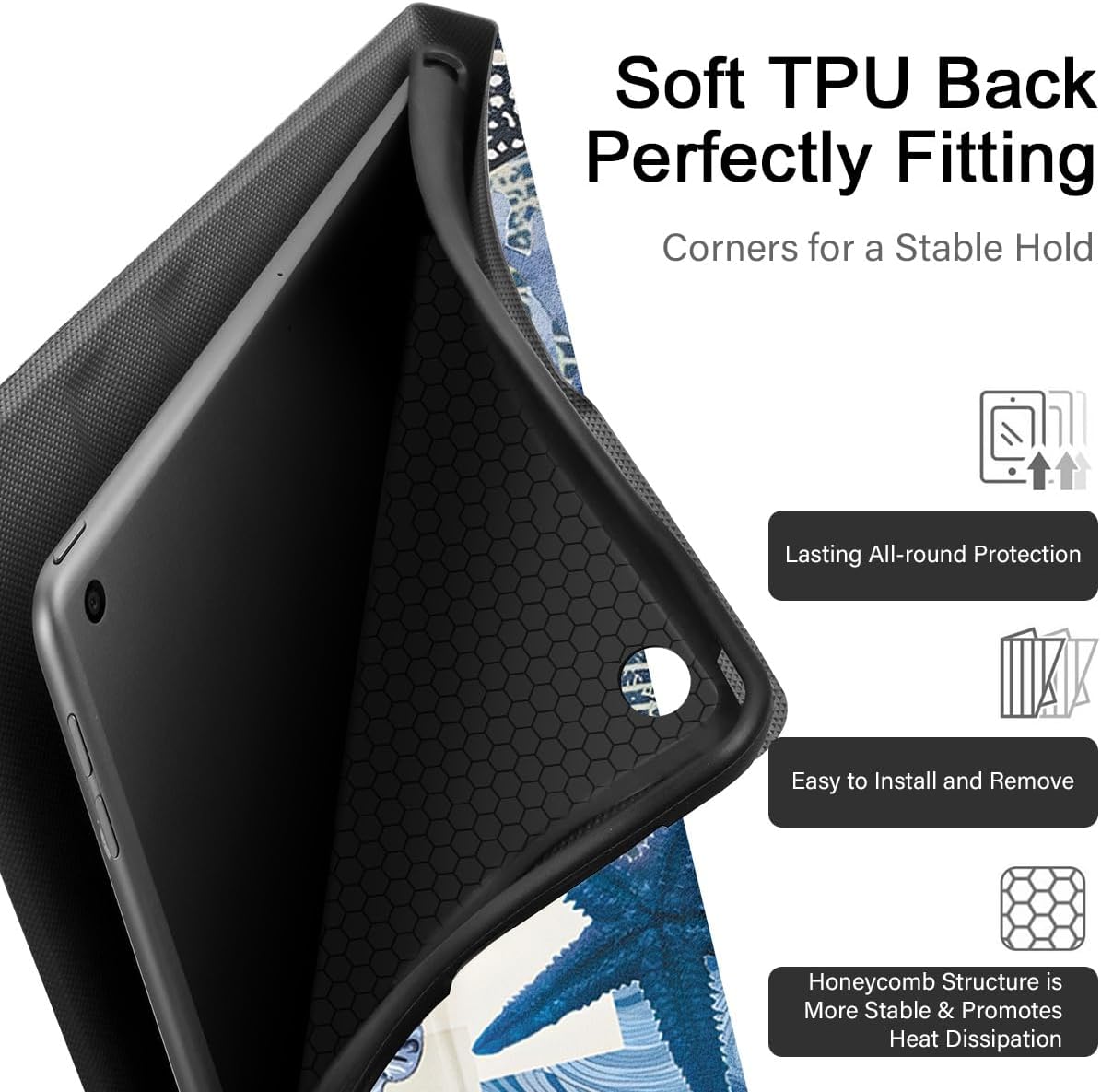 Aesthetic Summer Beach Collage Tablet Case for iPad 6th/5th Gen Case 2018/2017 9.7 Inch,Aesthetic Shell for Women Men Teens Protective Cover Flip PU Leather Stand Funda image 2