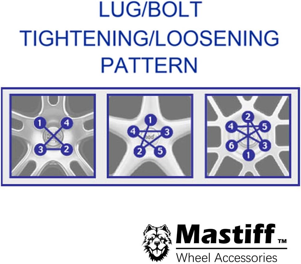 Suреr Brаndѕ Mastiff 2020, 9/16-18 Thread, Bulge Acorn Lug Nut Set, 7/8 (22mm) Hex, Conical 60 Degree Seat, Triple Chrome Plating One-Piece (Chrome, 24)