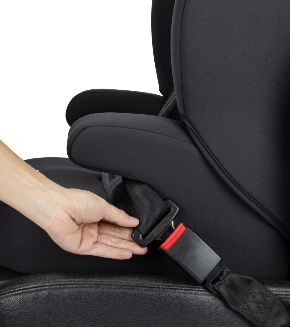 Bebeconfort Eros i-Safe, Alzador Coche Niño, De 15 Meses a 12 Años, 76-150 cm, Silla Coche Evolutiva, Seguridad R129, Protección frente a Impactos Laterales, 11 Posiciones Reposacabezas, Mineral Black