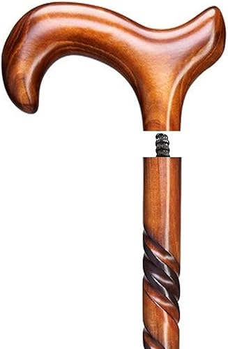 Miniatura 2 de The art of the craft Cane Derby - Bastón de madera para hombre con triple giro, 1 libra