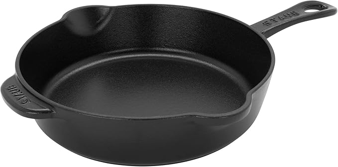STAUB Frigideira de ferro fundido tradicional de 21,6 cm - preta