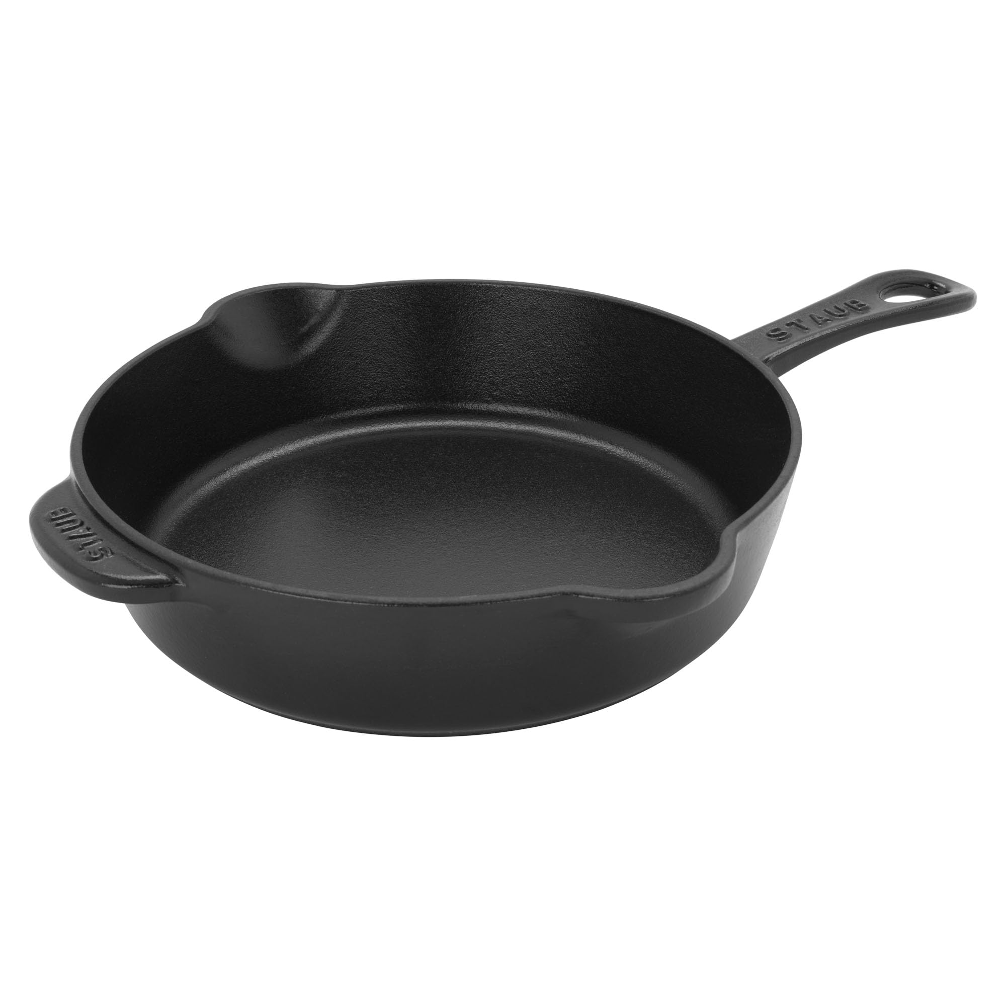 Staub Black Fry Pans Cast Iron 8.5-Inch Traditional Deep Skillet