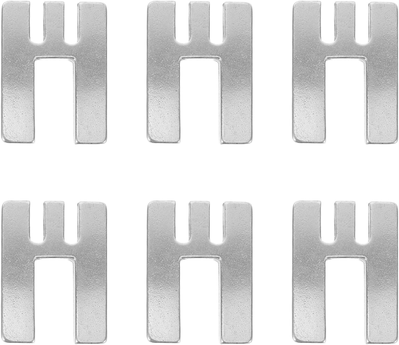 OSOLADY 6pcs Basketry Rim Clamps: Heavy‑Duty Stainless H Clips for Cane Reed & Wicker - 3mm Rim Clamp for Forming Lashing & Binding Guides