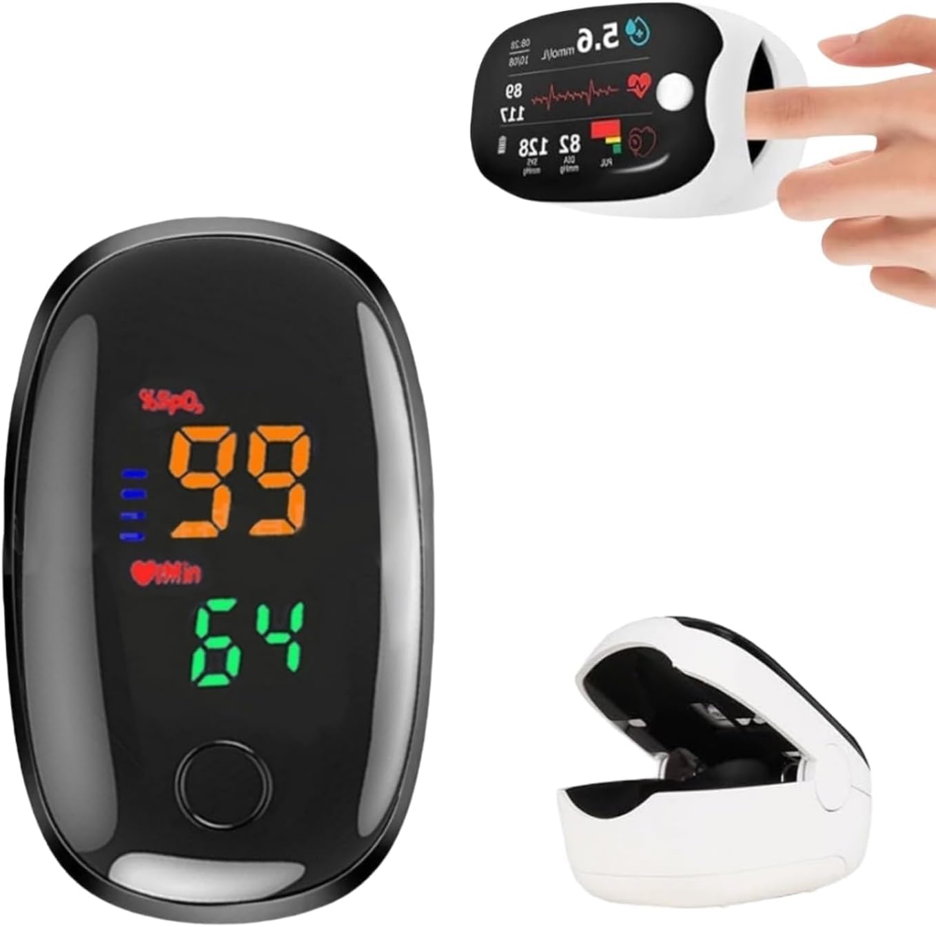 1 PCS Non𝒊𝒏𝒗𝒂𝒔𝒊𝒗𝒆 Oxi𝒎𝒆𝒕𝒓𝒚 M0nitor - 𝑺𝒕𝒊𝒏𝒈𝒆𝒓less Oxi𝒎𝒆𝒕𝒓𝒚, 2025 New Upgraded Home or Outdoor Oxi𝒎𝒆𝒕𝒓 - 1 PCS