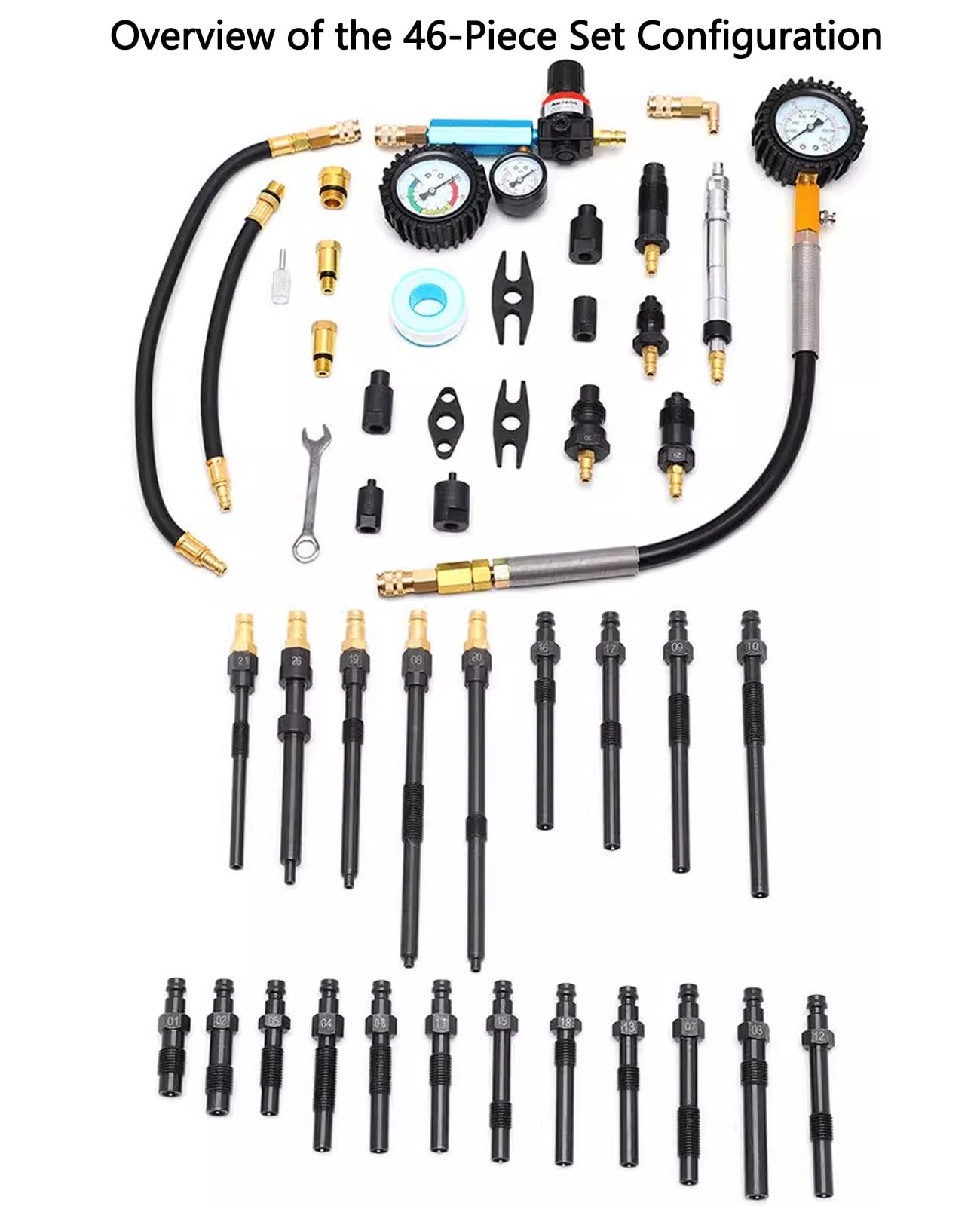 Tester di Compressione Motori Benzina E Diesel, 46PCS Perdita di Pressione | Tester di compressione, Testers Motore per Motori Diesel e Benzina Auto