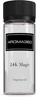 Aroma360-24K Magic Fragrance Oil Blend 50ML | Hotel Inspired Luxury Essential Oil Diffusers | Aromatherapy Scent Diffuser Oil | Citrus Beginning of Bergamot, Lemon & Lemongrass with Notes of Jasmine