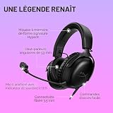 HyperX Cloud III, Cuffie da Gaming, Connessione Cablata a 3,5 mm, Controlli Audio Integrati, Telaio in Alluminio, Cuscinetti in Memory Foam Rivestiti in Similpelle, Adatto per PS4, Xbox e PC, Nero - 9