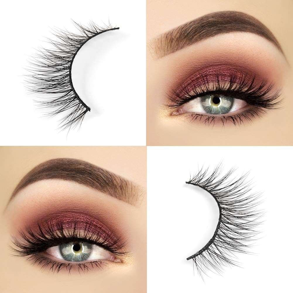 Arison Lashes 3D False Eyelashes Cross Natural Thick Fake Eye Lashes Handmade Dramatic Look Extension for Makeup 1 Pair Pack (alice)