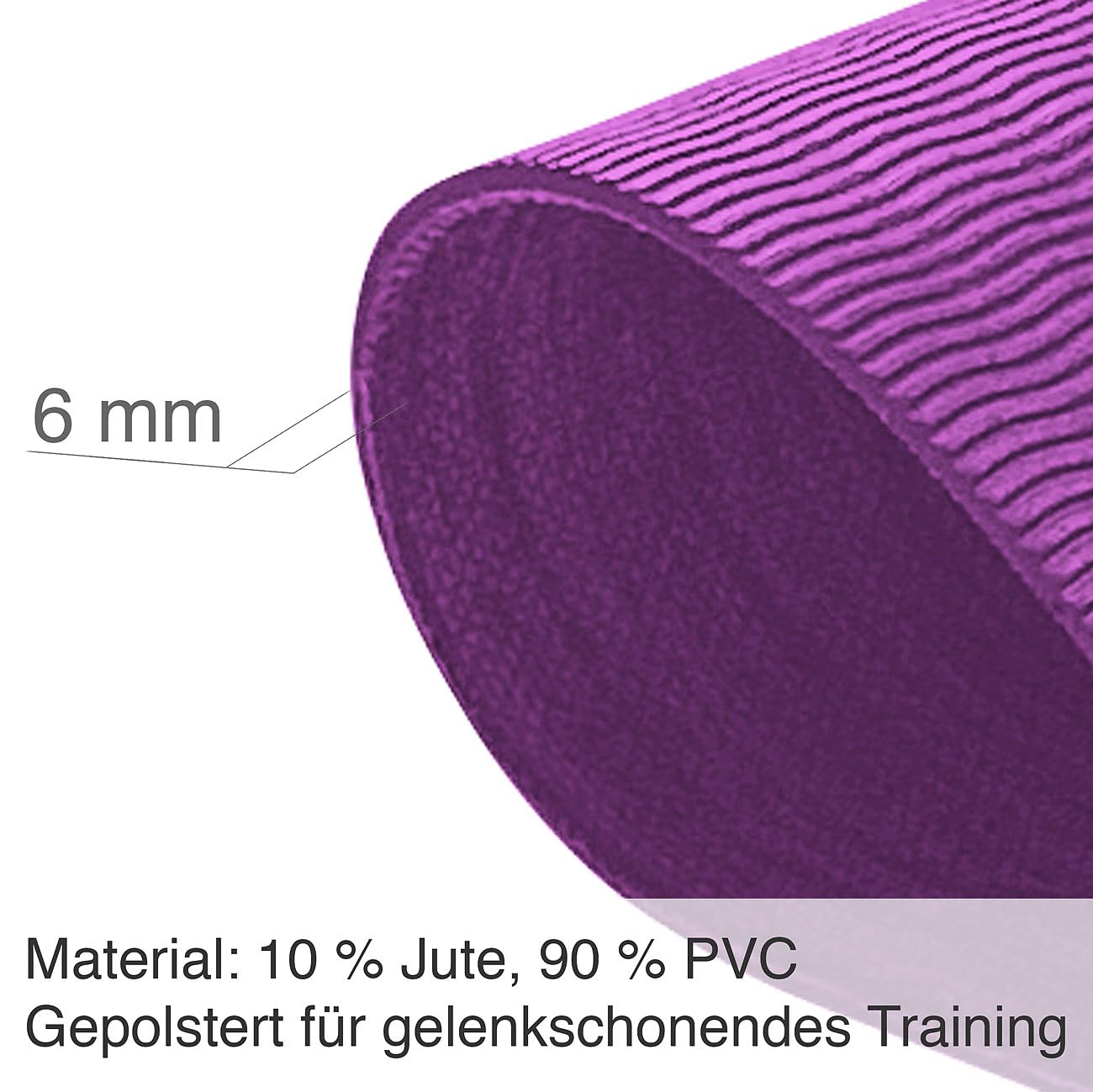 Newgen Medicals Yogazubehör: 4er-Set Jute-Yoga- & Gymnastikmatten, gepolstert, Tragegurt, 183x61 cm (Yogaunterlage, Pilates-Sportmatten)
