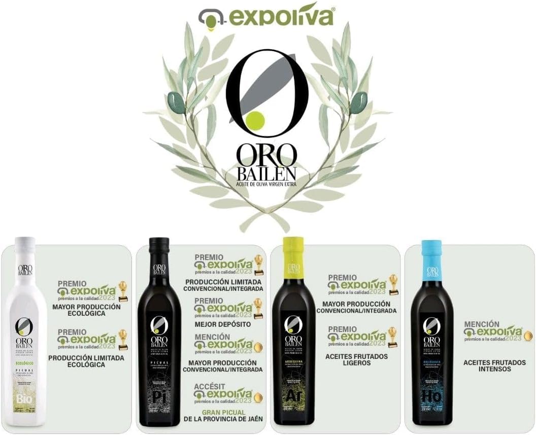 BAILEN GOLD | Oliwa Z Oliwek Extra Virgin (Arbequine Arbequin, Puszka 2.5L) - Ręczny odbiór tradycyjnej oliwy oliwnej - Zimne usuwanie w dniu zbioru