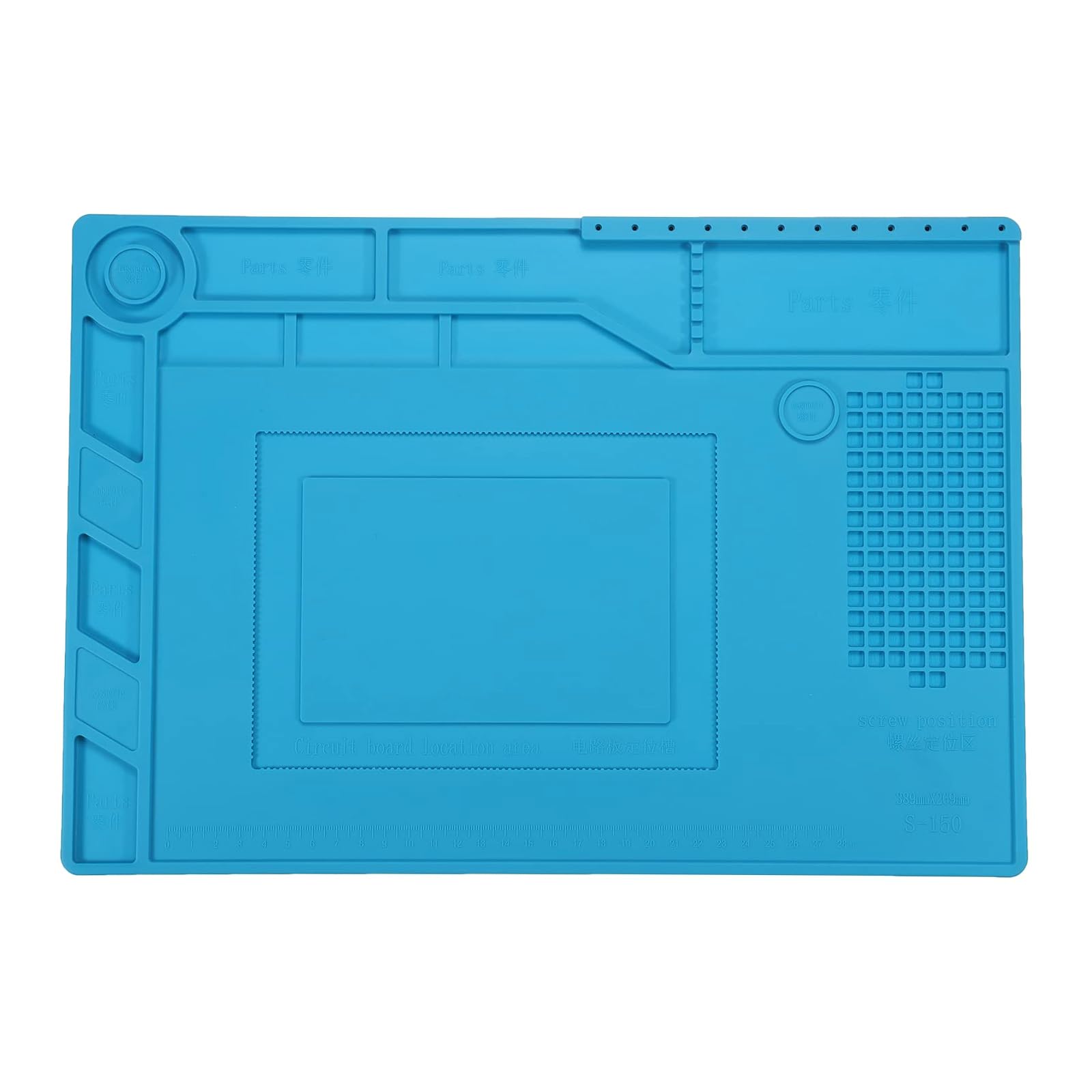 Kalttoy Multifunctional 39X27cm Soldering Mat Silicone Pad For Solder Station Workbench Resists Large Soldering Mat
