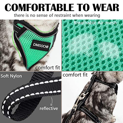 DMISOCHR Cat Harness and Leash Set - Escape Proof Cat Vest Harness for Walking Outdoor - Reflective Adjustable Soft Mesh… - Image 4