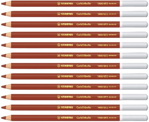 STABILO CarbOthello - Matita colorata Premium - Confezione da 12 - Rosso Inglese Profondo