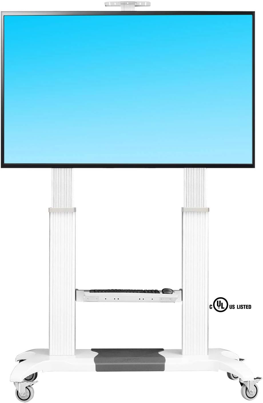 NB North Bayou Mobile TV Cart Heavy Duty TV Stand with Wheels for 60 to 100 inch LCD LED OLED Flat Panel Plasma TV up to 200lbs CF100-B : Office Products