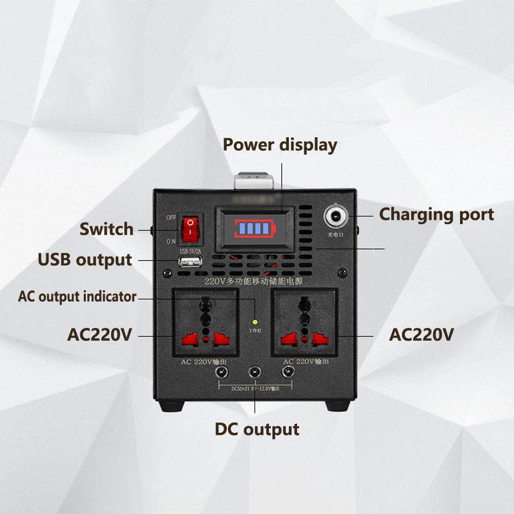 Power Station portátil, 220V-500W, 78000mAh Generador portátil al aire libre, generador solar, poder móvil para viajes de campamento al aire libre,NO solar panels
