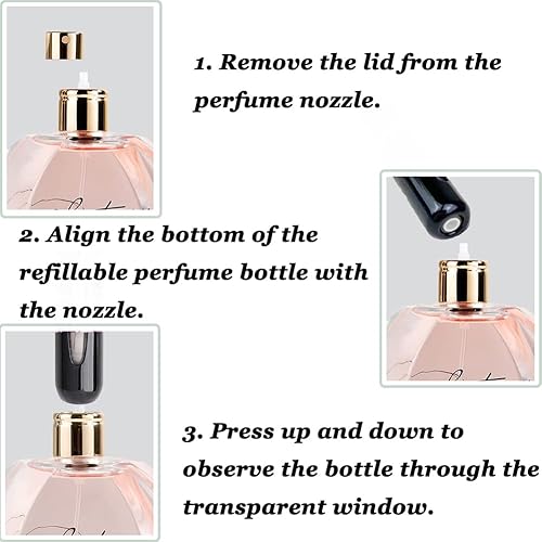 Miniatura 2 de 4 botellas de perfume de viaje recargables, mini botella recargable de 0.2 fl oz, atomizador portátil de fragancia de viaje para viajes al aire