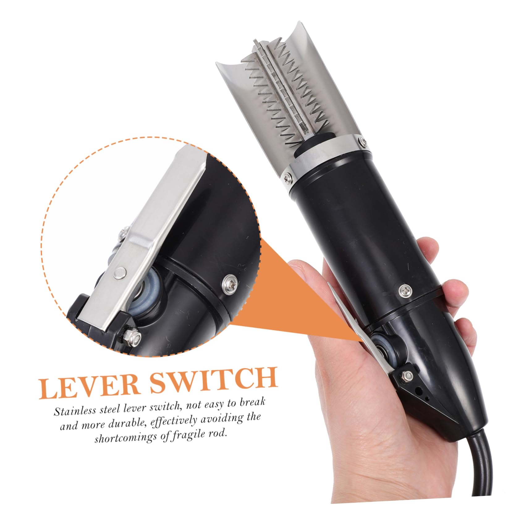 Raspador Eléctrico de Escamas de Pescado para Uso Doméstico y Comercial, Acero Resistente y Batería de Litio, sin Óxido, Protección para Manos, Adecuado para Limpiar Pescado