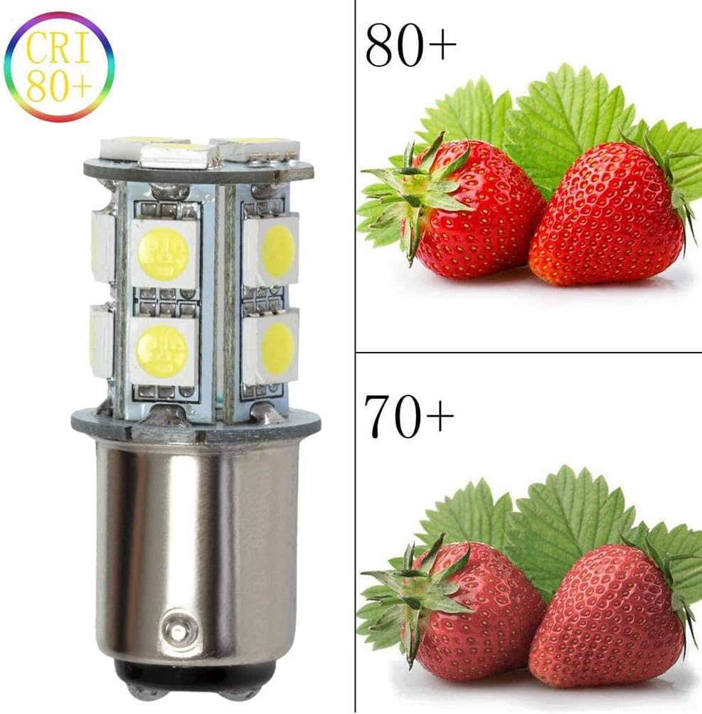 GRV Ba15d 1142 1076 13-5050SMD Cool White LED Bulb AC/DC12V-24V RV Light Bulbs Interior,Replacement for 12Volt Turn Single Light Bulb,Travel Trailer,Boat Lights,Camper Light Bulbs (Pack of 6)