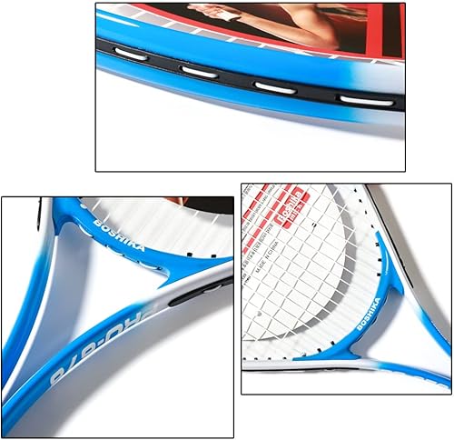 Miniatura 8 de Raquetas de tenis para adultos, raquetas de tenis de 27 pulgadas, juego de raquetas de tenis para 1 jugador con pelota, agarres, base de tenis