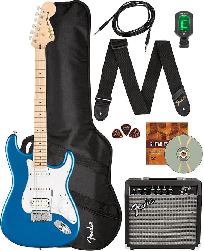 Amazon.com: Fender Squier Affinity Stratocaster HSS - Lake Placid