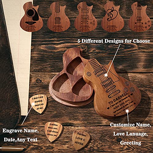 Support de médiator en bois personnalisé avec 3 médiators de guitare,Boîte personnalisée de médiators de guitare, nom… - Les Beatles, Paul McCartney, John Lennon, RIngo Starr, George Harrison Support de médiator en bois personnalisé avec 3 médiators de guitare,Boîte personnalisée de médiators de guitare, nom… – Image 4