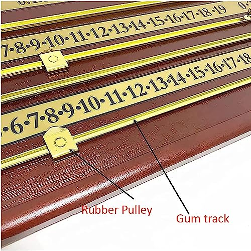 Tablero de Marcador para Snooker, Tablero de Madera con Deslizadores de Latón, Rieles y Punteros de Latón Macizo, Ideal para Amantes del Billar y del Juego de Snooker miniatura 3