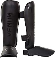 Venum Tiger Shin Guards - Lightweight Skintex Leather Muay Thai MMA Kickboxing Protection for All Levels