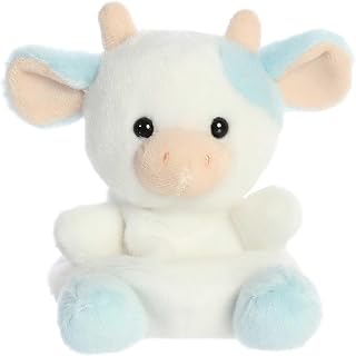 Aurora Palm Pals 4.5" Skyla Blueberry Cow Adorable Plush | Bean-filled understuffed bodies with collectible personalities