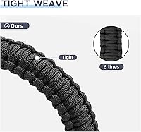 Vista 3 de EZshoot Eslingas de dos puntos 550 Paracord Correa ajustable con gancho de metal y giratorios sólidos para exteriores