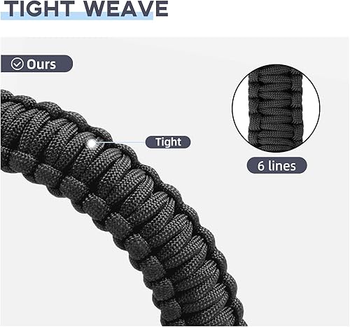 Miniatura 3 de EZshoot Eslingas de dos puntos 550 Paracord Correa ajustable con gancho de metal y giratorios sólidos para exteriores