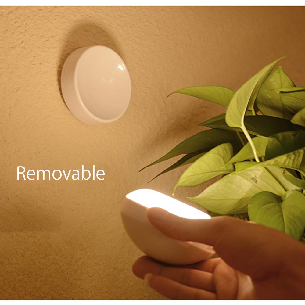 La luz del Sensor, Armario de luz, luz de Noche LED portátil, 360 ° de rotación, USB Recargable, Base magnética, Doble Modo de inducción de luz, medioambiental y de Ahorro de energía