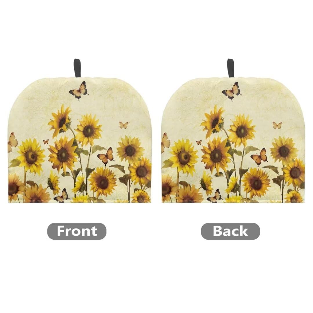 ORGYPET Sunflower Tea Cozy for Teapot Modern Breakfast Warmer Cover for Kitchen Large Teapot Insulation Cover for Weddings Decor Waterproof Teapot Protective Cozy for Home Gift for Teacher
