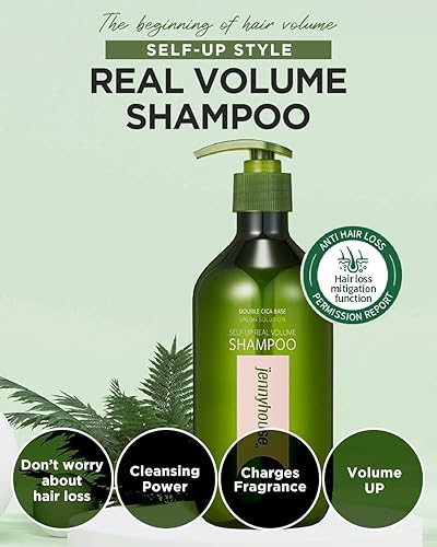 Miniatura 3 de JENNYHOUSE Self-Up Real Care Shampoo - Champú voluminizador y aclarador para cabello fino, sin sulfatos ni silicona, limpieza profunda del cuero