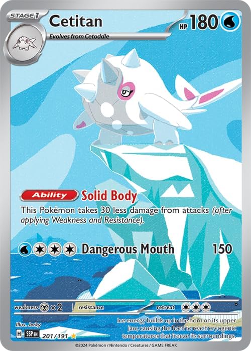 Pokemon - Cetitan 201/191 - Surging Sparks - Illustration Rare Foil Card