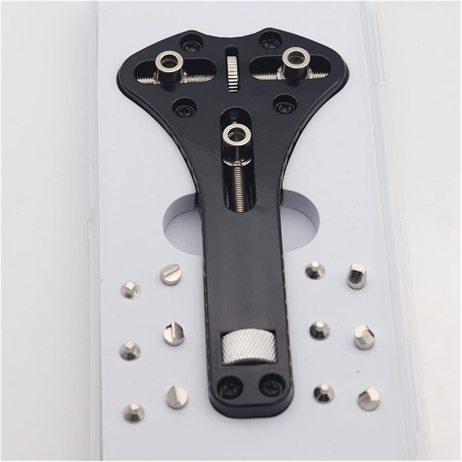 Abridor Universal de Tapa Trasera de Reloj de Tres mordazas, reemplazo de batería, removedor de Tapa Inferior, Kit de Herramientas de reparación de Relojes, Kit de Herramientas de reparación/30362