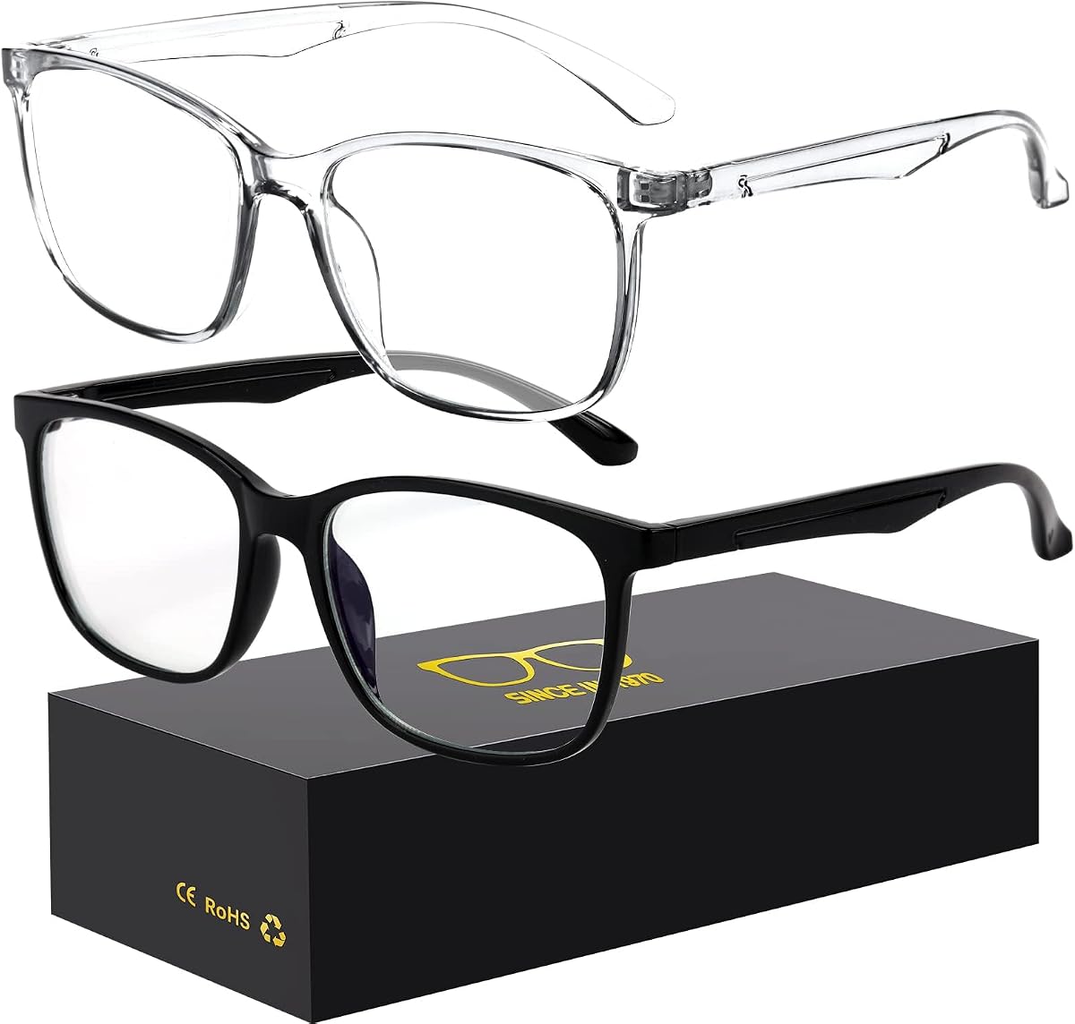 Oilway Blue-Light Blocking Glasses Computer Reading/Gaming/TV/Phones Glasses Fashion Anti Eyestrain Glasses for Women Men