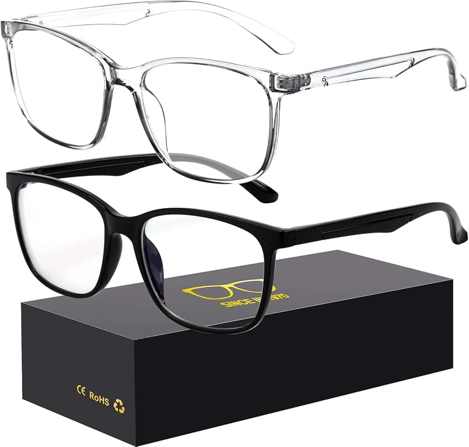 Oilway Blue-Light Blocking Glasses Computer Reading/Gaming/TV/Phones Glasses Fashion Anti Eyestrain Glasses for Women Men