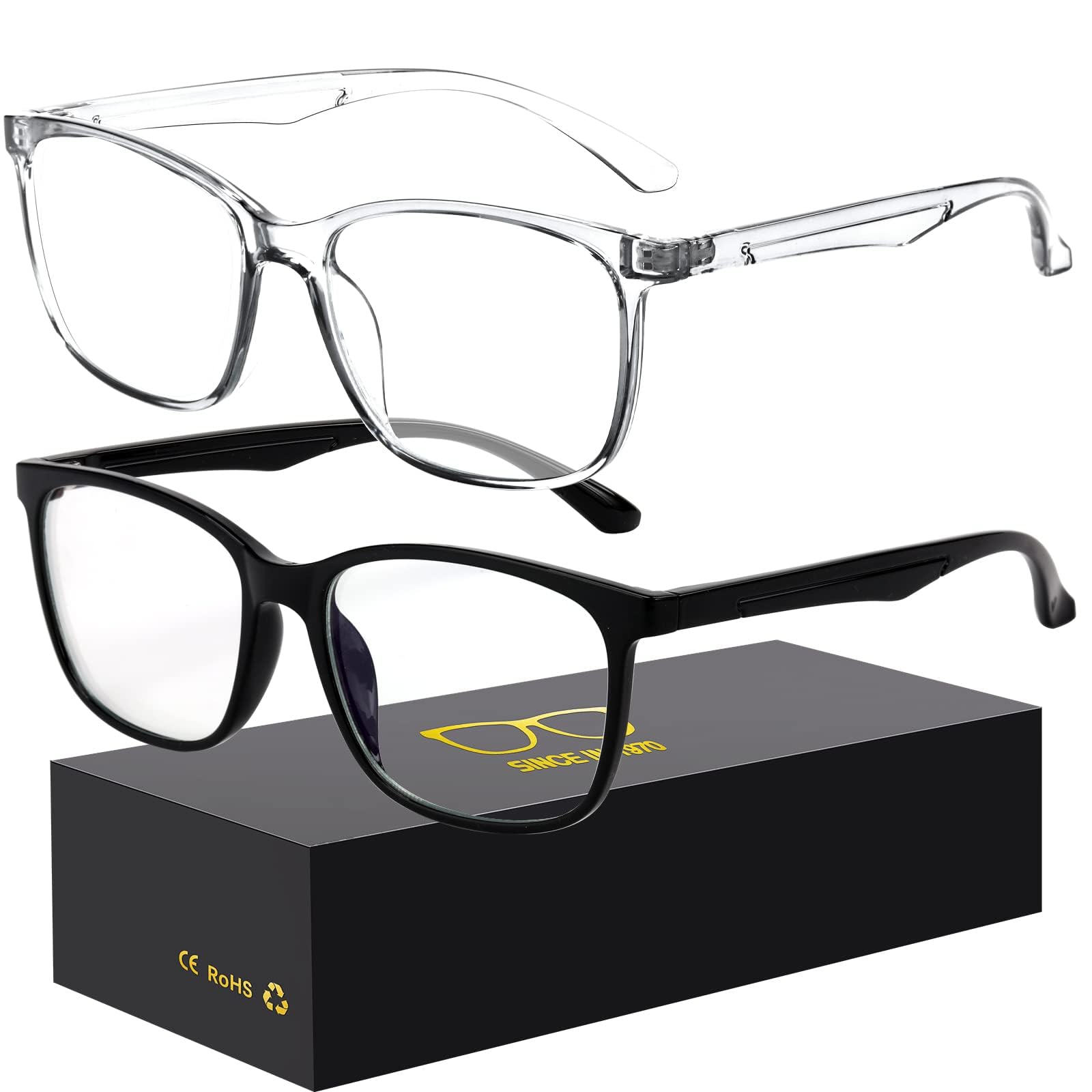 Blue-Light Blocking Glasses Computer Reading/Gaming/TV/Phones Glasses Fashion Anti Eyestrain UV Glasses for Women Men