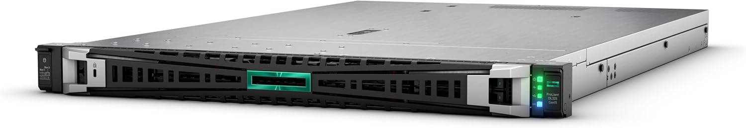 Hewlett Packard Enterprise ProLiant DL325 Gen11 Rack Server w/one AMD EPYC 9124 Processor, 3.0GHz 16c 64GB‑R 8SFF MR408i‑o 2x480GB SATA SSD 2x500W RPS (HPE Smart Choice P77246-005)
