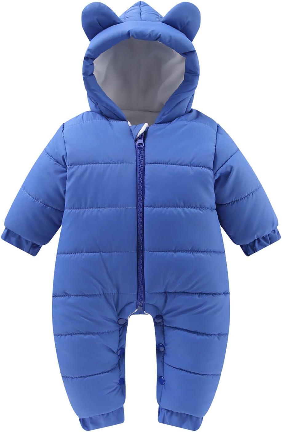 Baby Infant Boys Girls Ears Zipper Hooded Snowsuit Toddler Winter Clothes Coat Jacket Jumpsuit