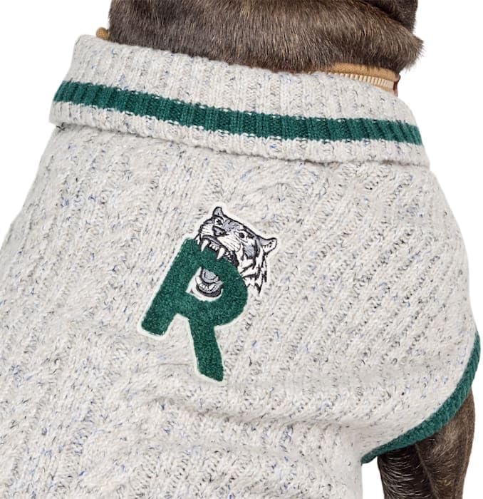 Reddy by Petco Logo Cardigan Pet Sweater, Grey, X-Large