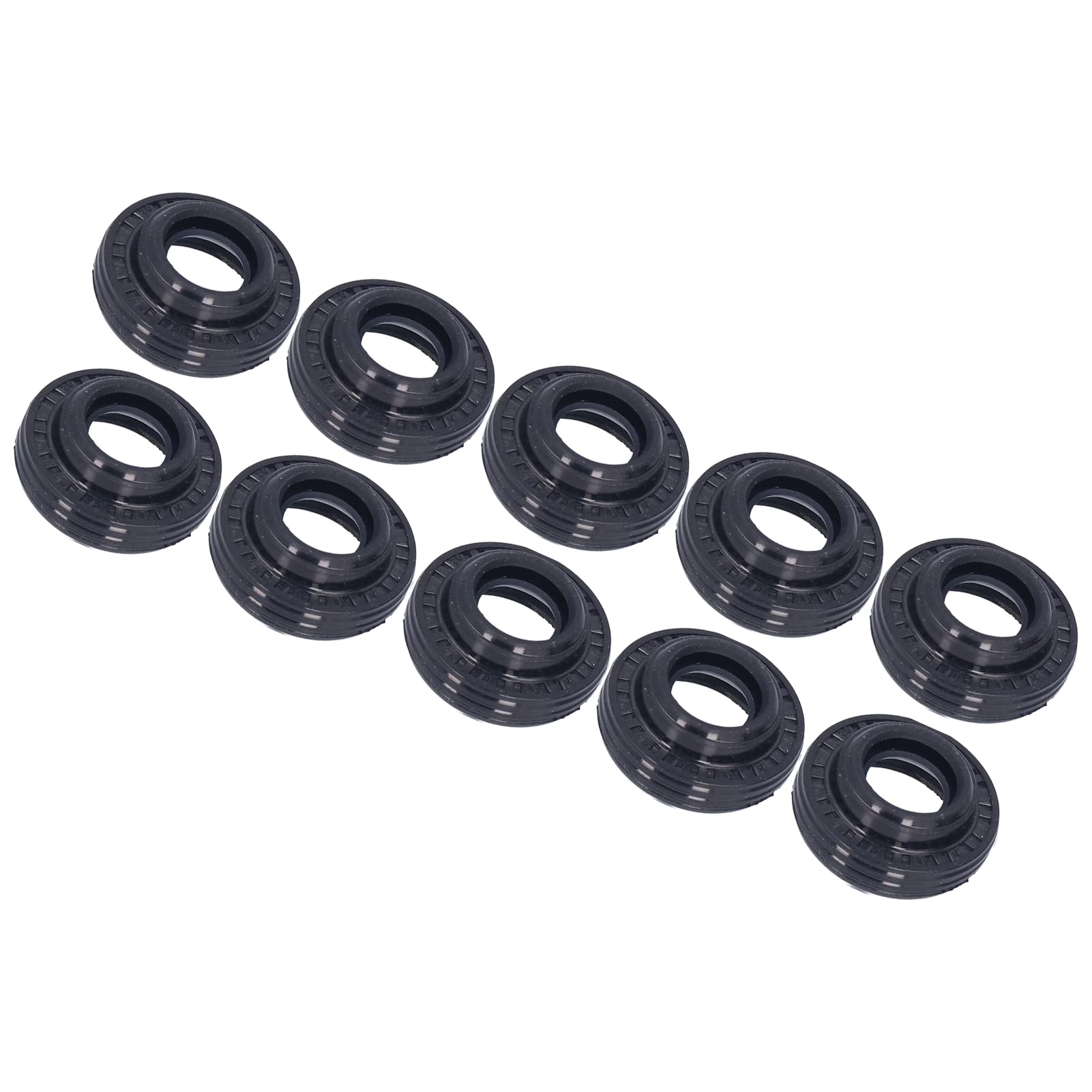 Kit di 10 guarnizioni per albero del compressore A/C, guarnizione dell’olio per compressore di climatizzazione automobilistica, set di guarnizioni in gomma e metallo resistente