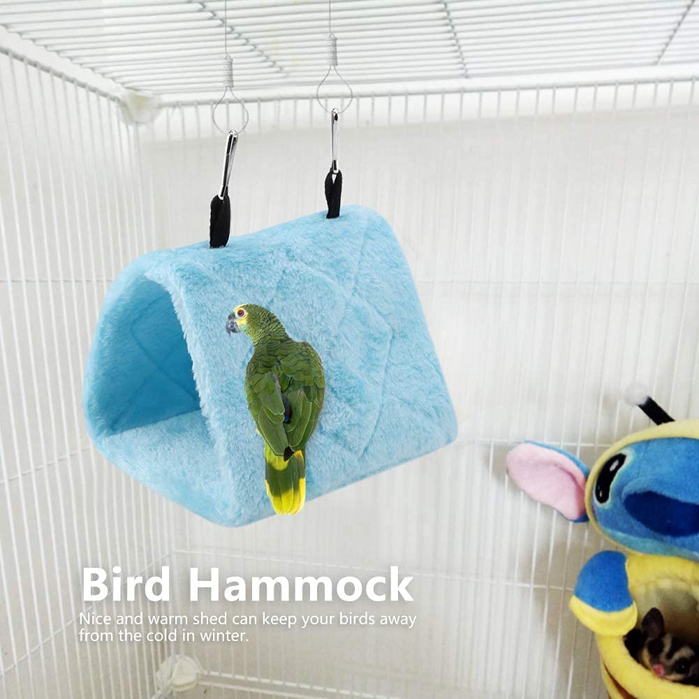 Nid Oiseau Cage Perruche Nid Canaris Oiseaux Perroquet lit d'hiver Chaud Jouet pour Animaux de Compagnie Doux hamac en Peluche Tente de Cage Suspendue 811